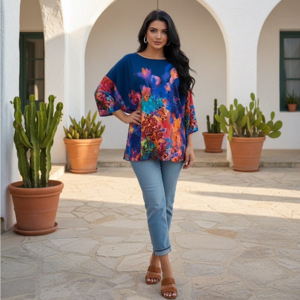 Soft Surroundings Floral Blouse - M
